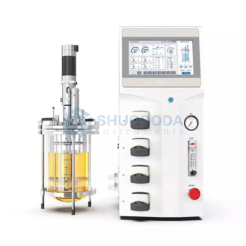 FMT-E Series Lab Advance Glass Bioreactor Fermenter, 1L To 15L, 4Peristaltic Pumps