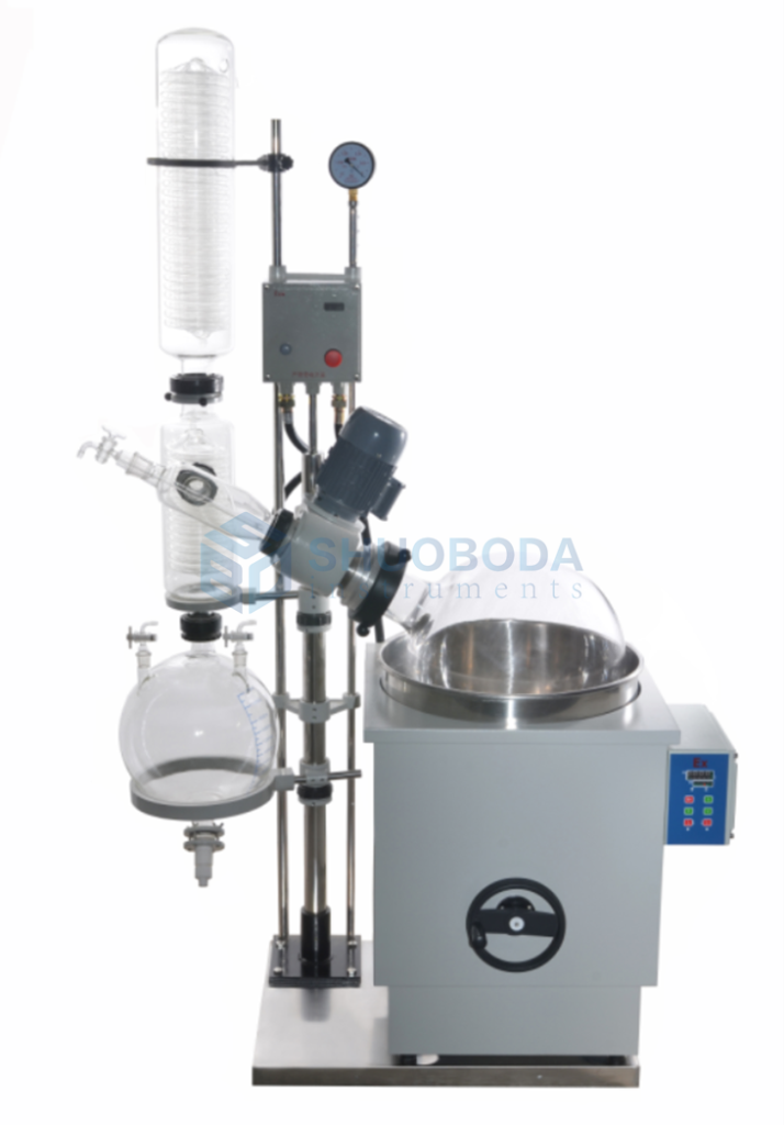 5L Explosion-proof Rotary evaporator with water bath, electric lifting, 120 rpm